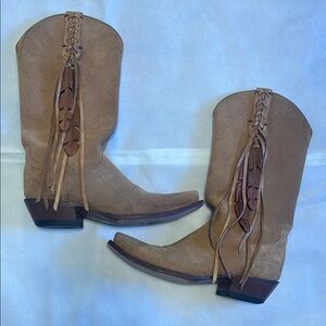 Lucchese Tori Suede Boots with Fringe